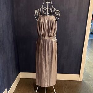 Banana Republic Shimmering Silver Midi Dress